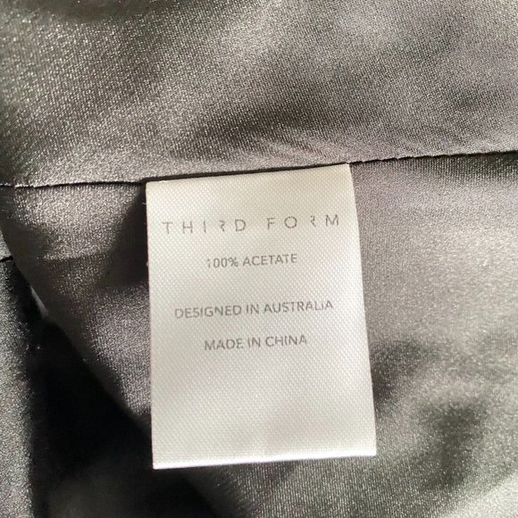 Free People Third Form Running Water One Shoulder Mini Dress Black M US10 NWT - Picture 9 of 10